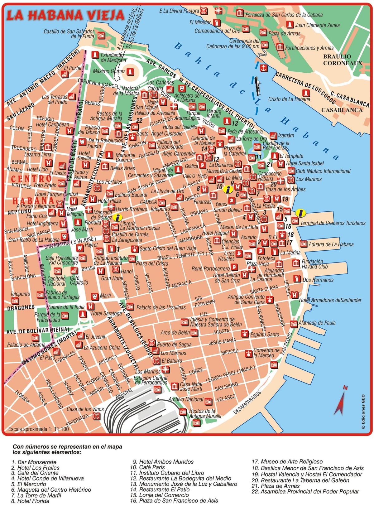 die ou dorp Havana kaart